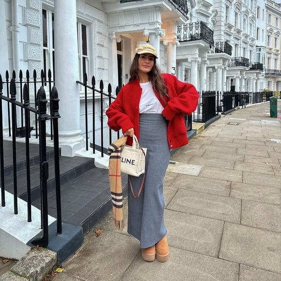 Zara Gray Midi Pencil Skirt ZW Collection - Picture 5 of 17